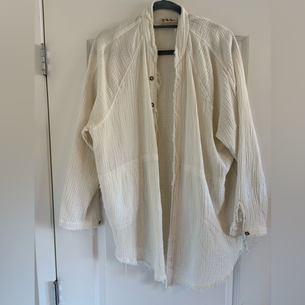 We The Free White Button Down Shirt